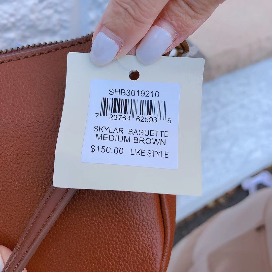 Fossil SHB3019210 Skylar Mini Baguette In Brown Fossil SHB3019210 Skylar Mini Baguette In Brown